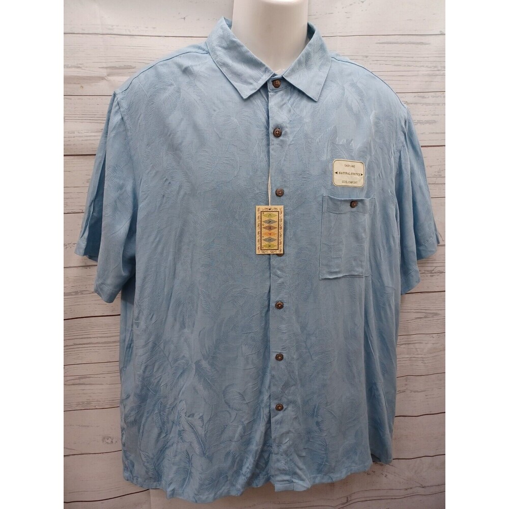 Campia Moda Button Up Shirt Mens XL Short Sleeve Hawaiian Floral Print New $50.